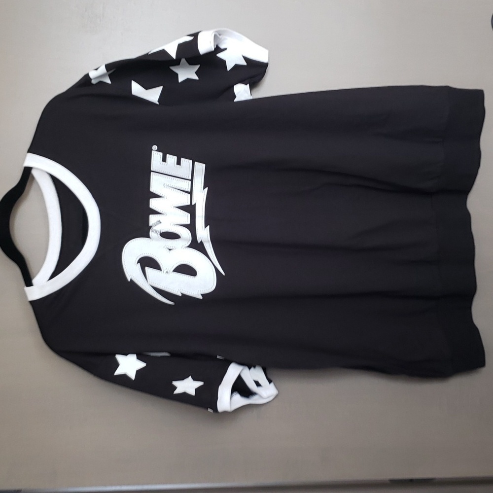 Torrid Bowie Cotton Drop Shoulder Varsity Short Sleeve Tee - Size 2